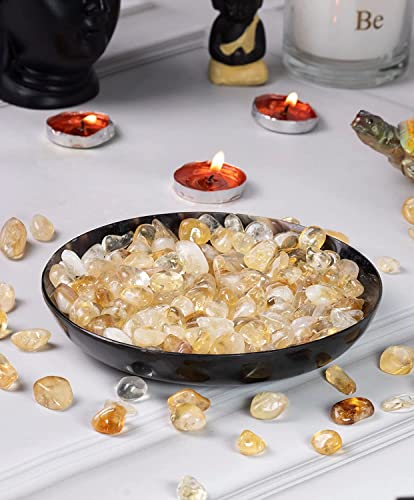 Zaicus 1Lb Citrine Tumbled Stones And Crystals Bulk Irregular Shape For Vase Filler, Lucky Stones, Jewelry Making, Fountain Rocks, Decorations, Polishing, Gem Mining, Rock Collection #TOP1