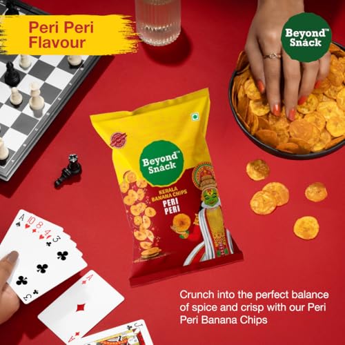 Image of Beyond Snack Nendran Kerala Banana Chips | Combo pack (Original salted, Peri Peri, Salt and Pepper, Sour Cream Onion & Parsley)| Thin Crunchy Crispy Snack |400g (100g*4packs)