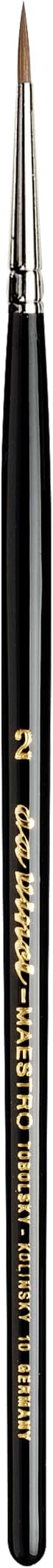 Watercolor Maestro Series 10 Size 2 - Sharp Round - Maestro Kolinsky Red Sable - The Finest Kolinsky Available - Made in Germany