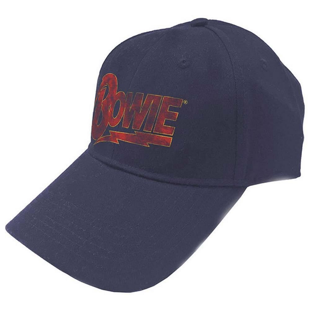 David Bowie Mens Black Baseball Cap Flash Logo Official