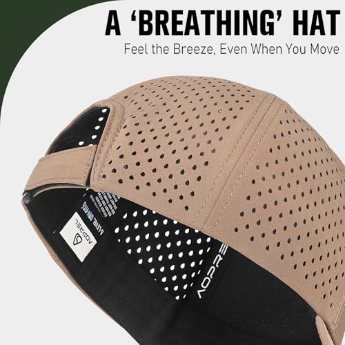 Image of AOPREL Baseball Cap Breathable Mesh Golf Hat Quick Dry Adjustable Baseball Hats for Men and Women Sport Running Workout