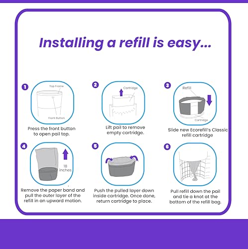 Recargas de bolsas para contenedor pañal adulto Janibell Akord 330 8 pack miniatura 6