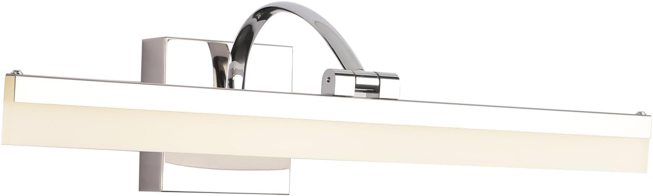 SAILUN Vanity Light Fixture 16W 28 inch Vanity Mirror Light Stainless Steel Acrylic Wall Light for Bathroom Dressing Room IP44 Waterproof 3500K 1650LM Warm White Light