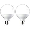Amazon Basics Lampadine a LED, attacco Edison E27, a forma di globo, G93, 14,5 W (equivalenti a 100 W), Luce Bianca Calda, non dimmerabili, confezione da 2