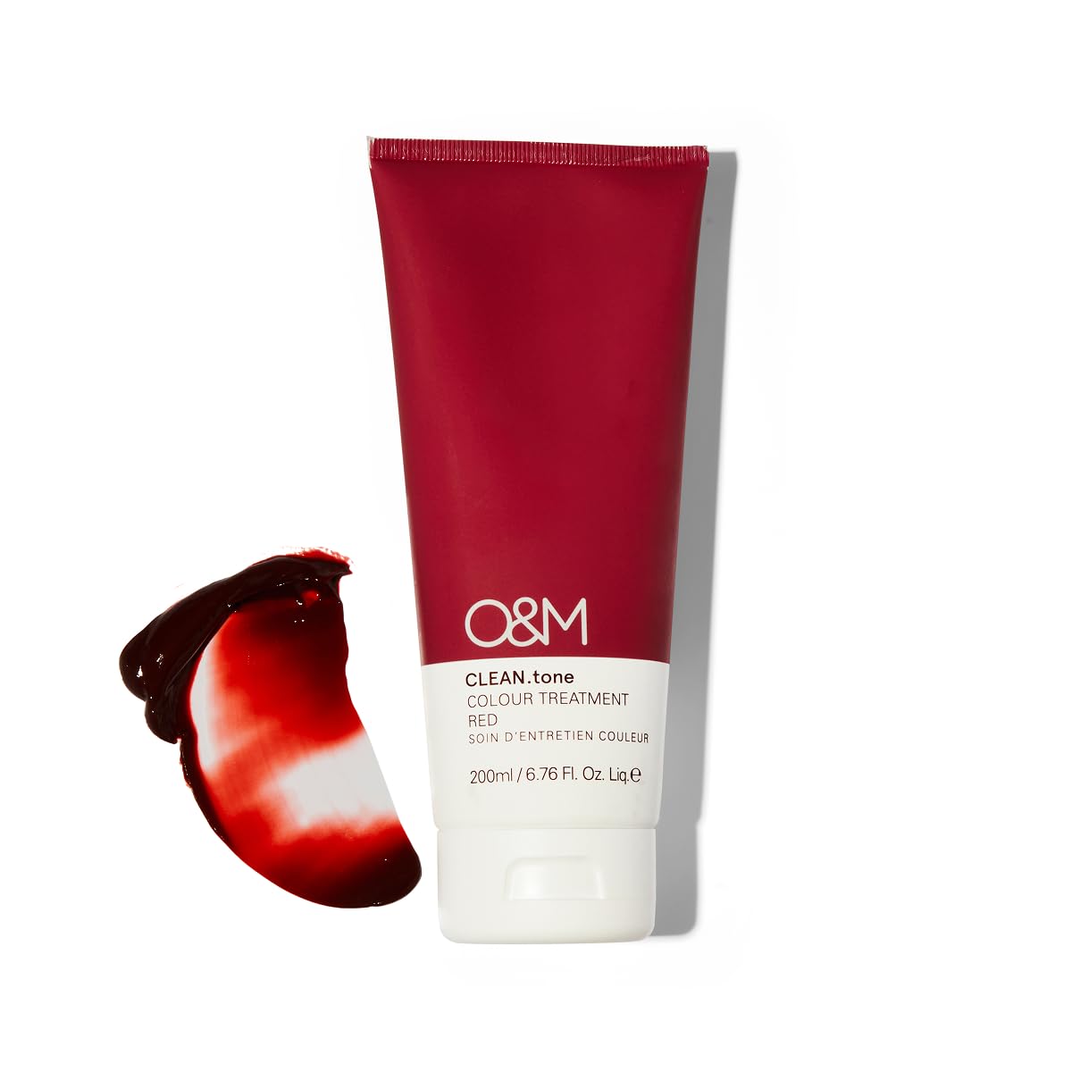 O&M CLEAN.tone Red Masque capillaire cheveux bruns châtain clair 200ml vegan sans sulfates silicones