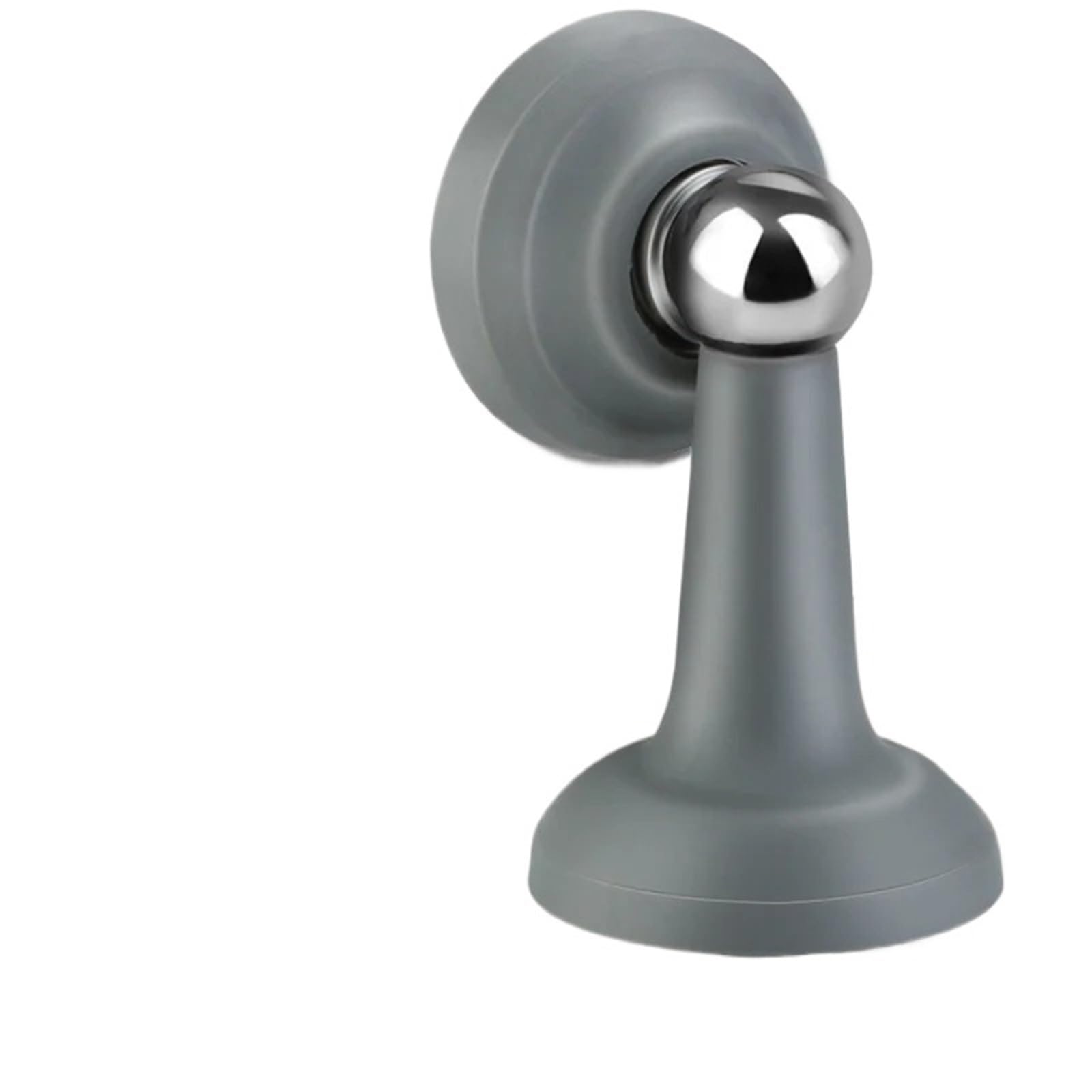 Kdhcvkz Gray 1Pcs Silicone Anti-Collision Door Stopper Strong Magnetic Silent No Punching Door Stop For Wall And Floor