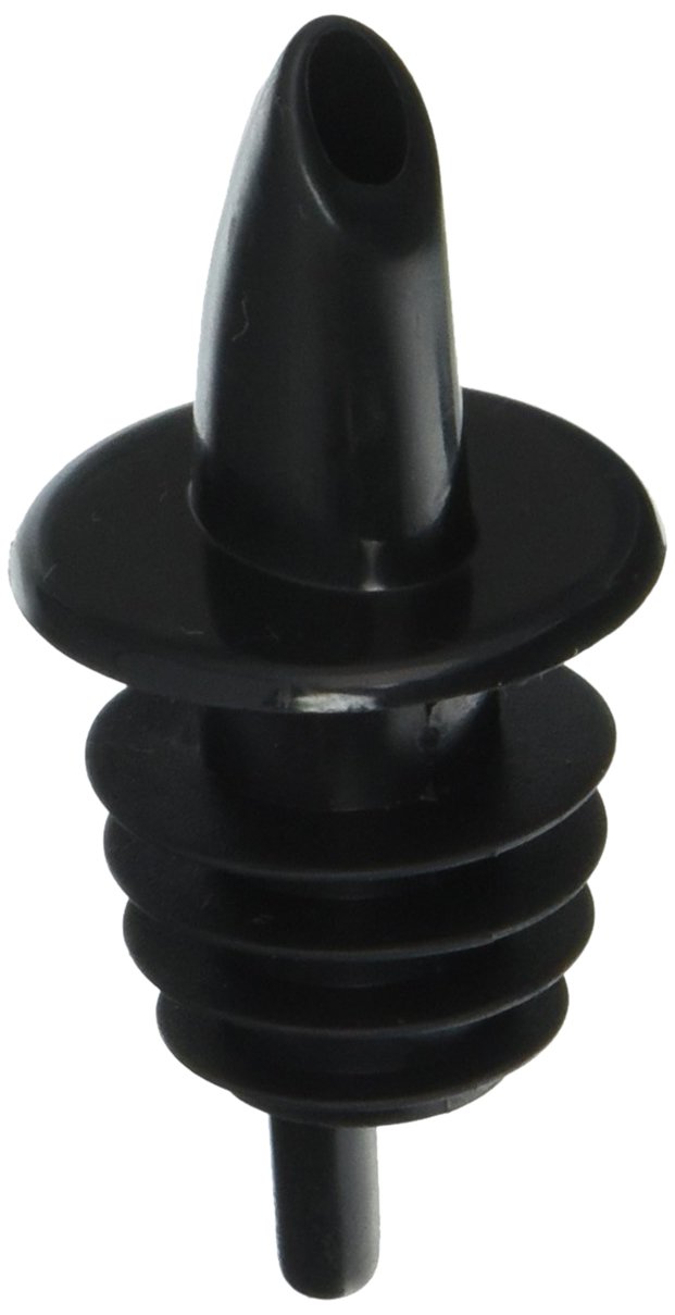 12 count Plastic Free Flow Liquor Pourer BLACK Bottle Pour Spout