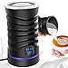 Electric Milk Warmer and Frother, 4 in 1 Automatic Frother and Milk Steamer, 600ml Large Capacity Hot and Cold Foam Maker for Coffee Latte Cappuccino, Hot Chocolate, Black