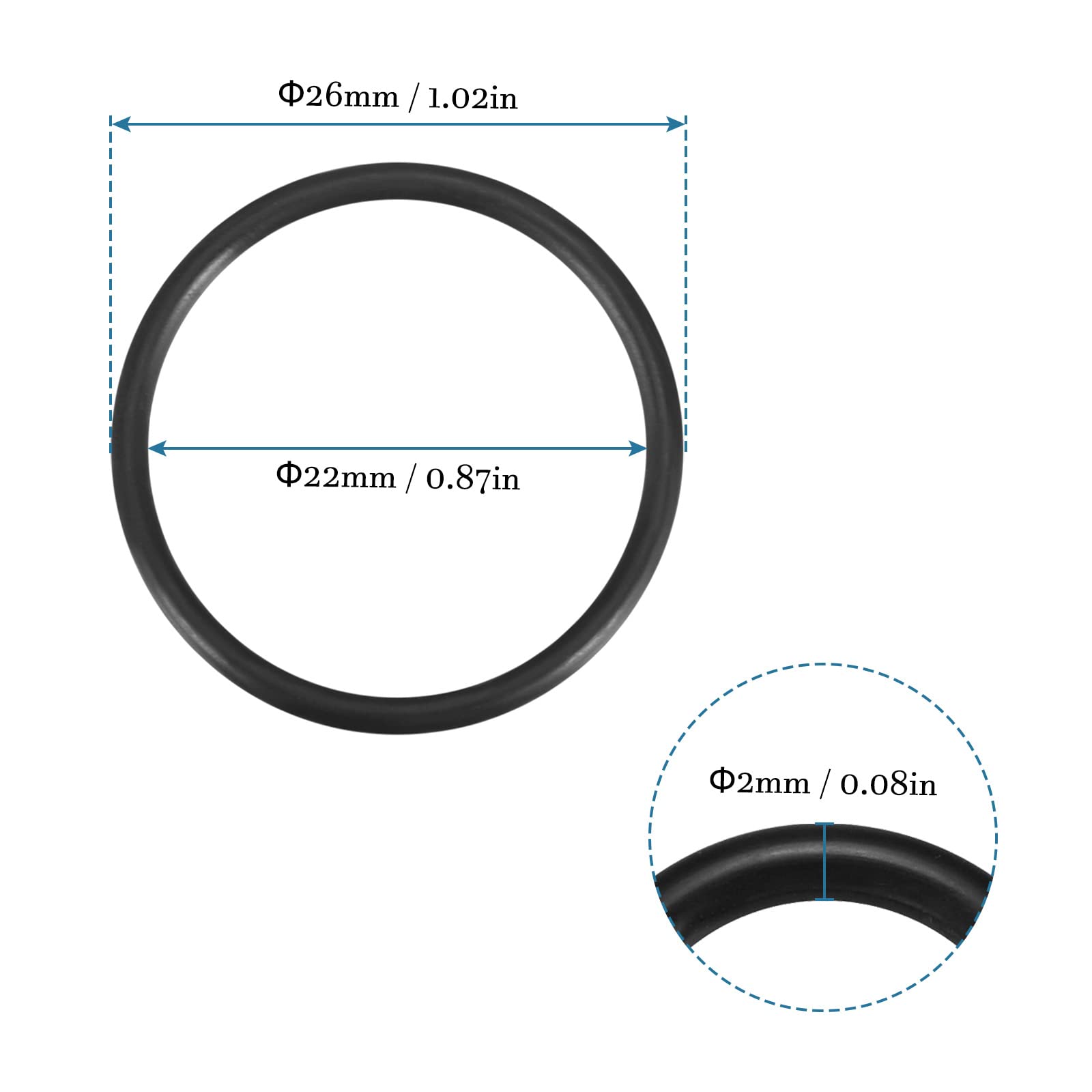 Les Joints Toriques QUARKZMAN 18mm X 14mm X 2mm Nitrile Caoutchouc Joints Poche A Joint