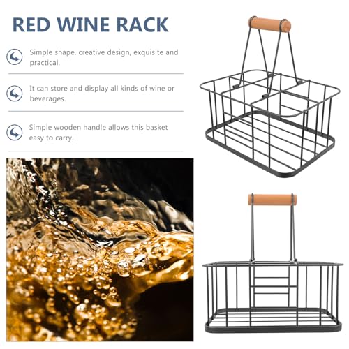 Soporte para botellas de vino rojo BESPORTBLE en hierro miniatura 2