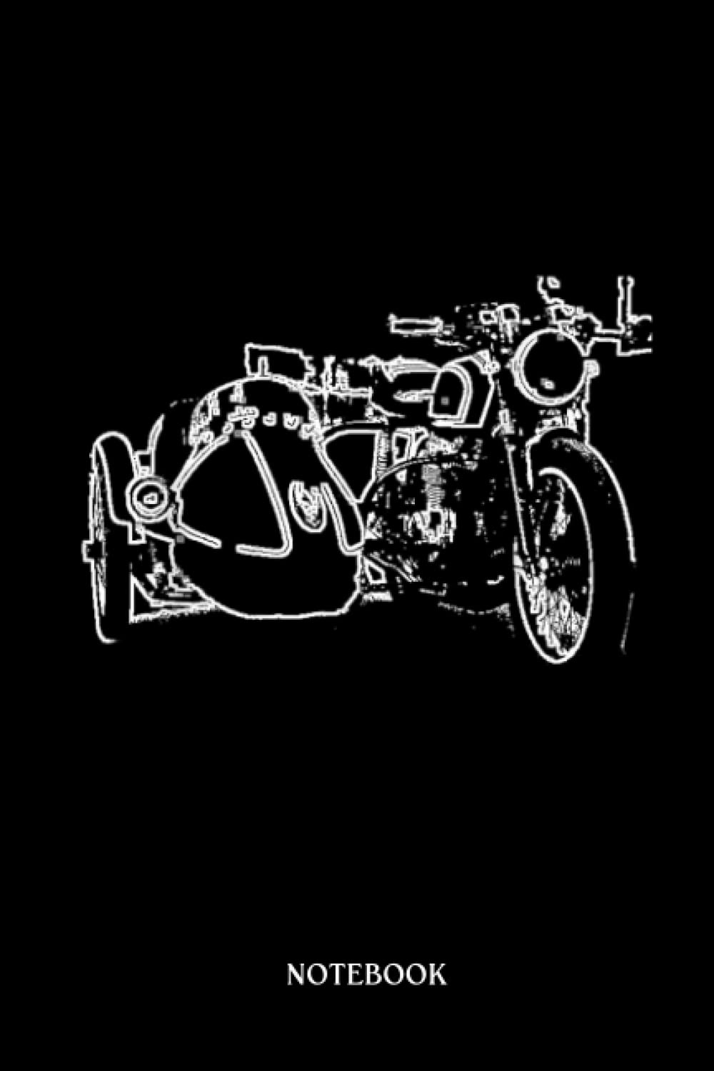 Motocross Notebook: Cool Motorcycle with Sidecar Sketch Line Drawing Art | This is a Sweet Motocross Notebook for your Sport Enthusiast | 6x9 with 120 Wide Ruled pages.