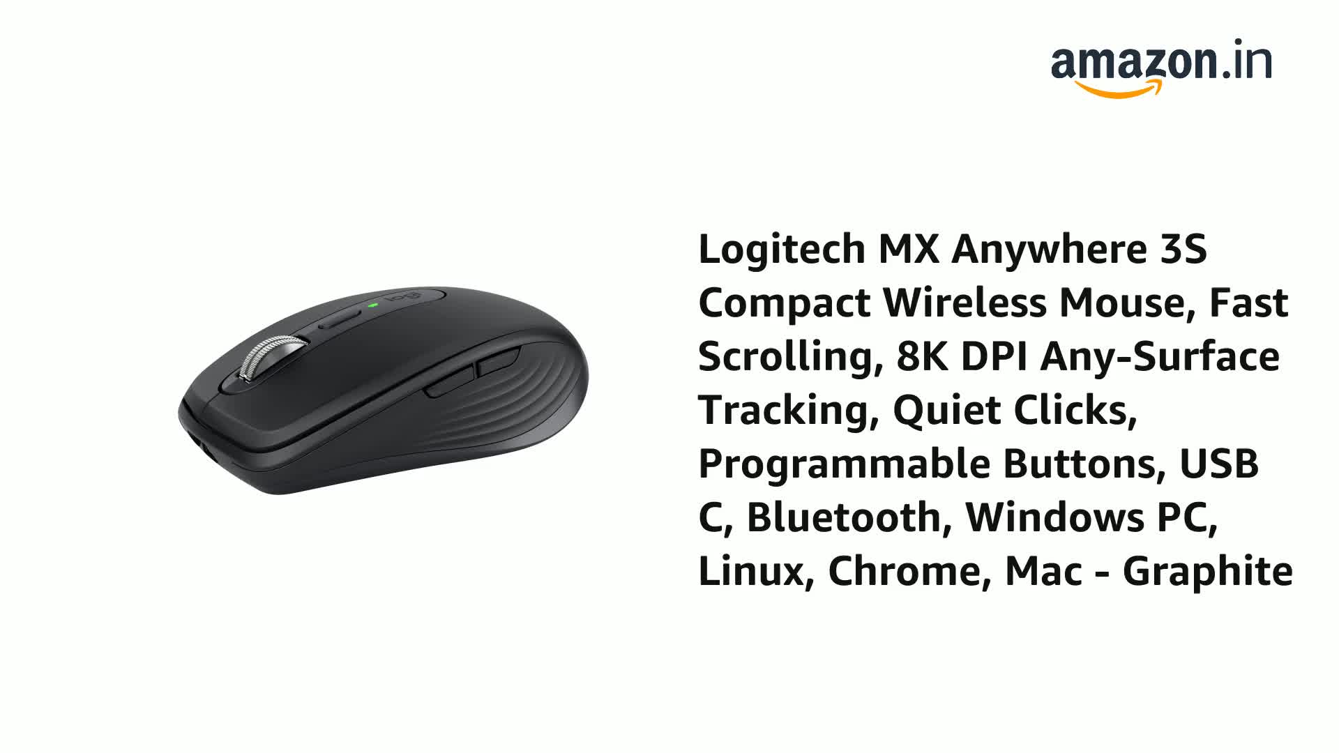 Amazon.in: Buy Logitech MX Anywhere 3S Compact Wireless Mouse