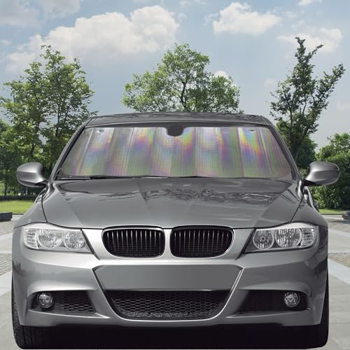 S SUMEX Parasol Coche Delantero XXL 175x90 cm Protector Solar Parabrisas Protección UV Reduce Calor Interior Plegable y Fácil de Instalar