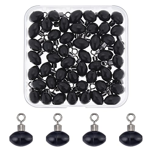 SUPERFINDINGS 50 Stück Angelrollen Swivel Slider Bead 16x12mm Fisch Pulley Schnurverbinder Angelgerät Schnurverbinder Angelgerät Running Slider Bead Swivel
