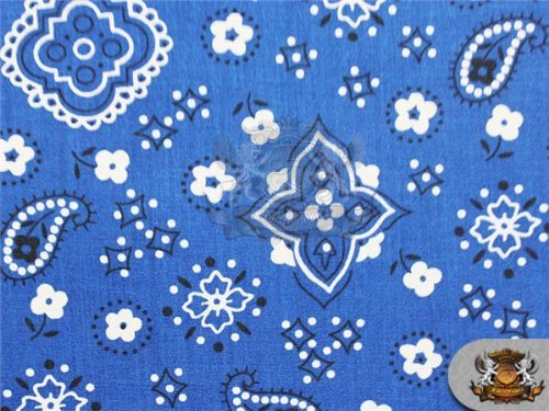 100% Cotton Quilt Prints - "PAISLEY BANDANA" Fabric / 60" Wide / Sold by the yard