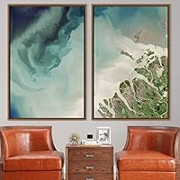 2 Piece Framed Canvas Wall Art Natural Abstract Canvas Prints Home Artwork Decoration for Living Room,Bedroom - 16