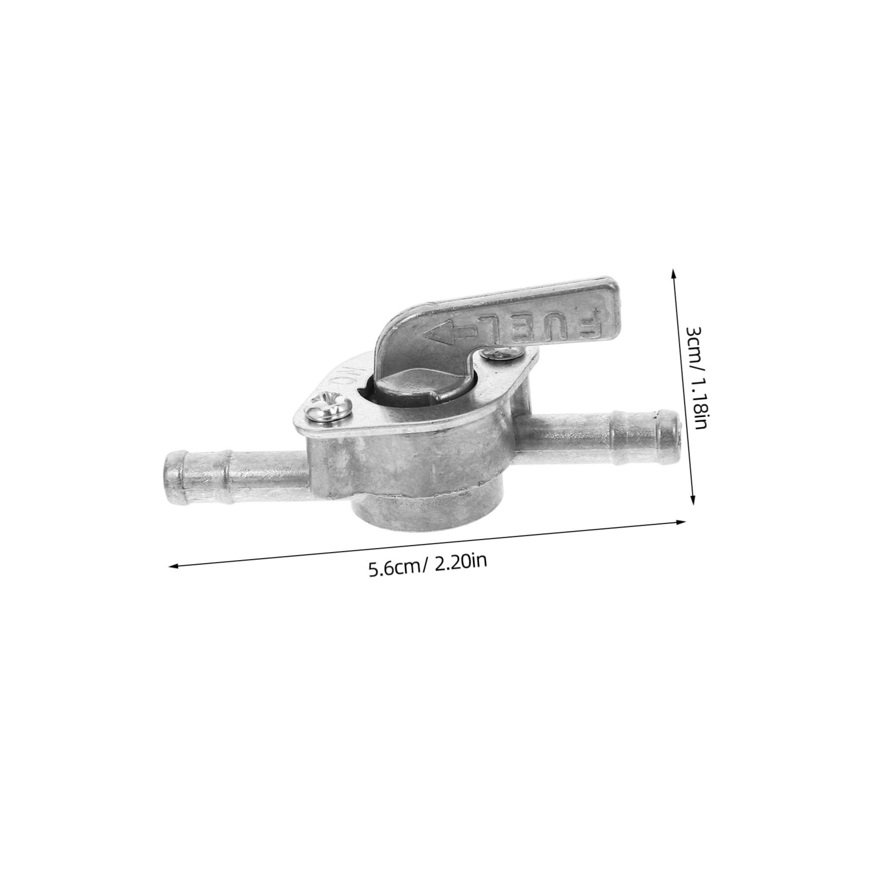 Interruttore Rubinetto Benzina 3 Pezzi Metallo Argento Resistente Corrosione Moto Quad Go Kart