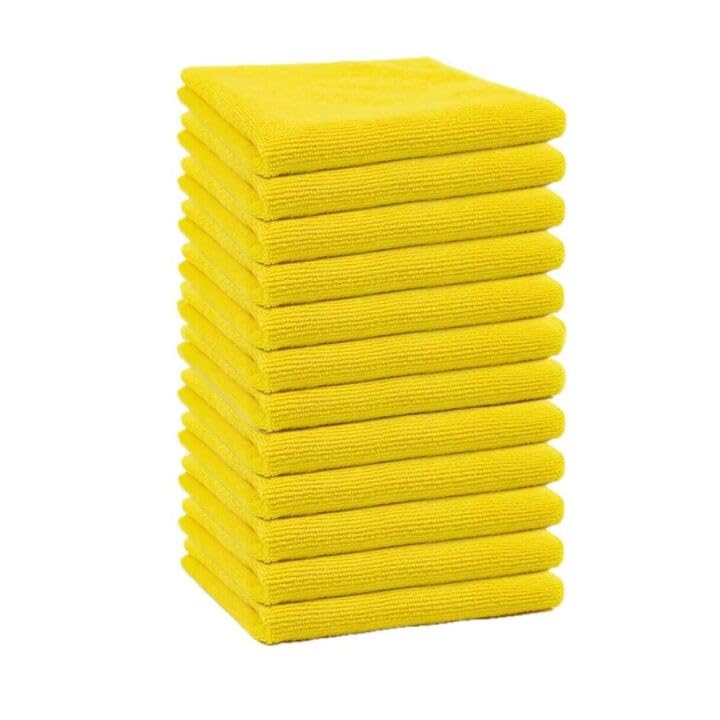 12-Pack Microfiber Towels, Yellow