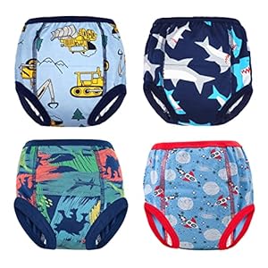 MooMoo Baby Training Underwear 4 Packs Absorbent Toddler Potty Training Pants for Boys and Girls-Cotton 2T-6T