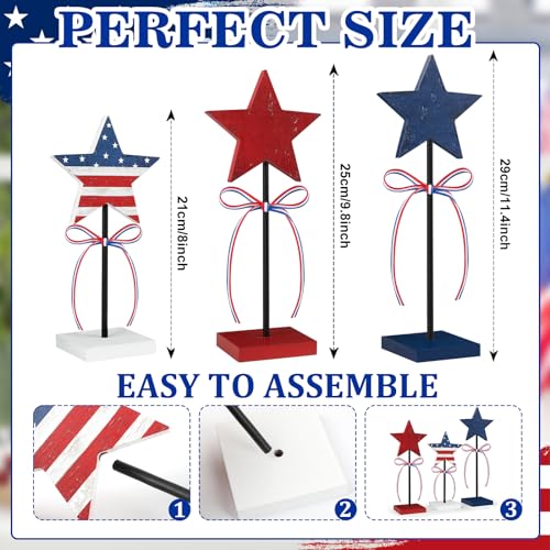 4th-of-July-Tiered-Tray-Decor-Wooden-Star-Set-3-Pcs-Memorial-Day-Table-Decorations-Rustic-Patriotic-Tabletop-Home-Decor-Red-White-and-Blue-Decorations-for-Home-Retro 4th of July Tiered Tray Decor Wooden Star Set 3 Pcs Memorial Day Table Decorations Rustic Patriotic Tabletop Home Decor Red White and Blue Decorations for Home Retro