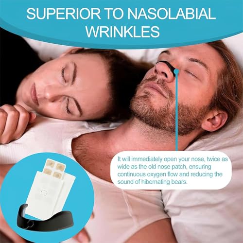 Image of Magnetic Nasal Strips for Breathing - Anti Snoring Nose Clip & Nasal Dilator for Men & Women Skin Safe Sleep Aid Snore Stopper Device 15 Magnetic Stickers + 5 Reusable Nose Clips Set
