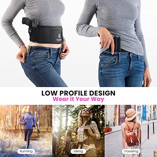 Bulletproof Bunny Belly Band Holster For Concealed Carry - Gun Holster For Women - Fits Glock, Smith Wesson, Taurus, Ruger, Sig, And More -Breathable Neoprene Waistband Holster For Most Pistols And Revolvers thumb #3