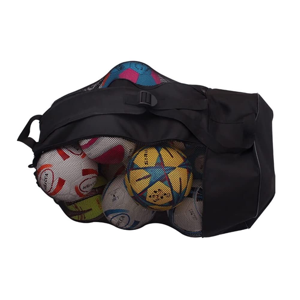 Likense Mesh Soccer Ball Bag, Extra Large Football Shoulder Bag Drastring Bag Net Ball Carrying Storage Sack for Football Basketball Volleyball, Can Hold 15 Balls