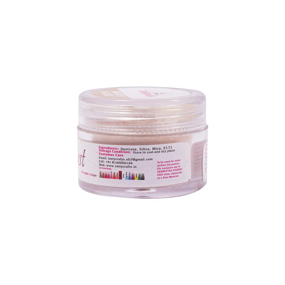 Tastycrafts Gold Luster Dust | Pearl Dust | Edible Product for Cake Décor | Luster Dust for Painting on Cakes and Chocolates | Glittering Shiner Dust | Luster Color Dust, 4.25 gm (Moon Gold) 2