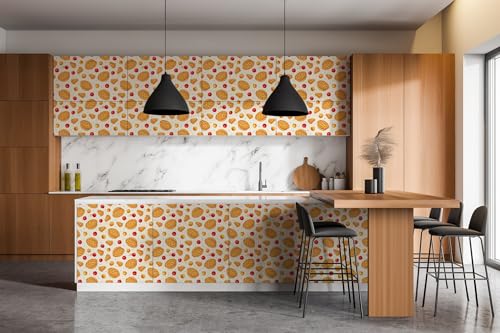 Autocollant 100x50 cm Wallfluent adhésif et lavable pour relooking meuble