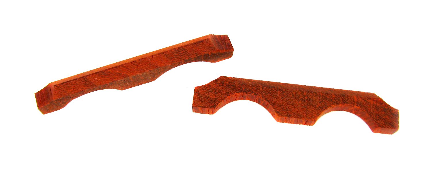 2 PC. Exotic Padauk Madera Caja de puros guitarra puentes