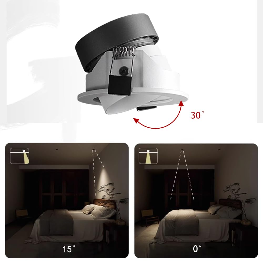 Foco empotrable Impermeable IP65 para baño, 3,35″, para baño, Cocina, Pasillo, balcón.