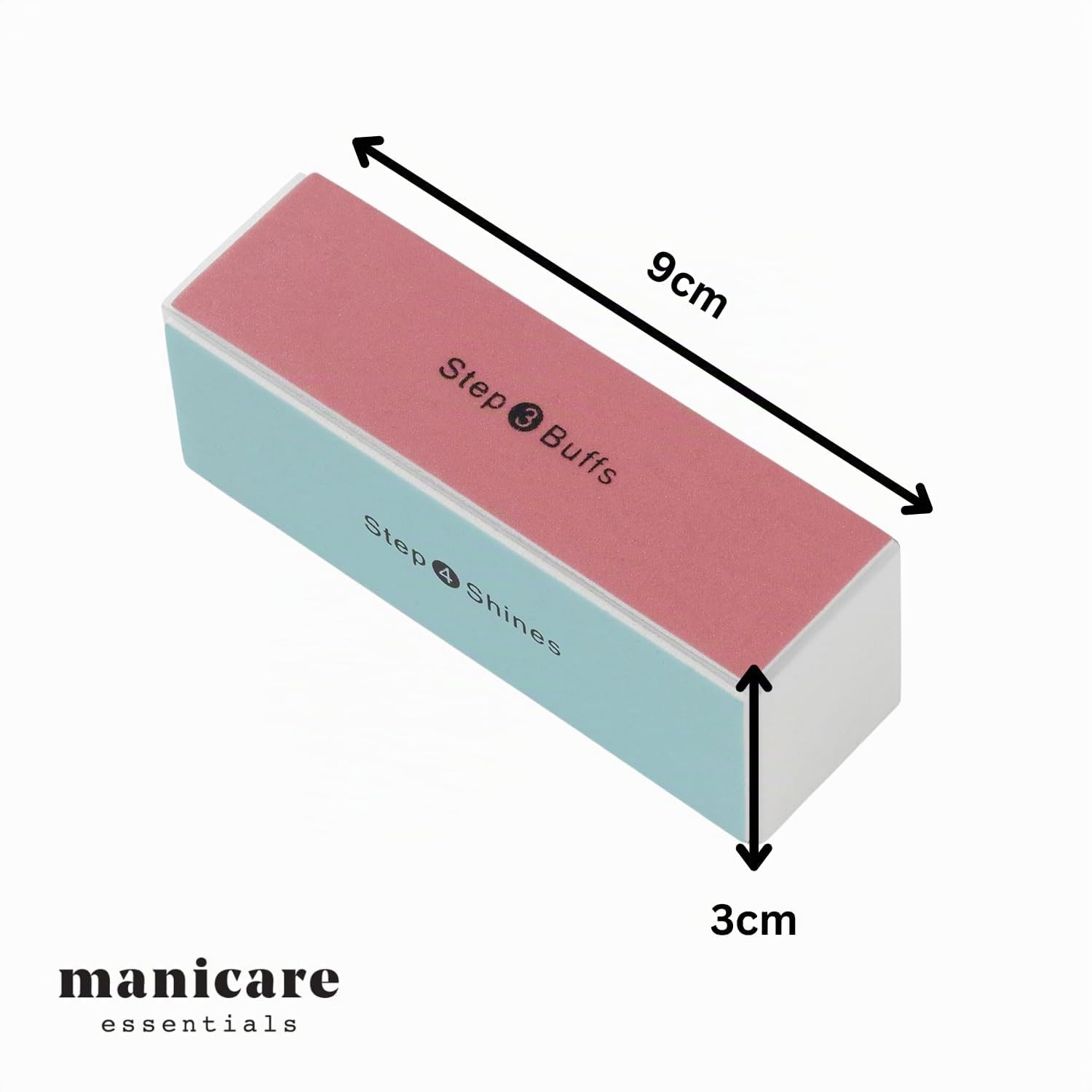 Manicare Blocco lucidante a 4 vie per unghie, rimuove le creste e crea una lucentezza immediata e lucida, strumento manicure facile da usare per modellare, levigare e lucidare le unghie