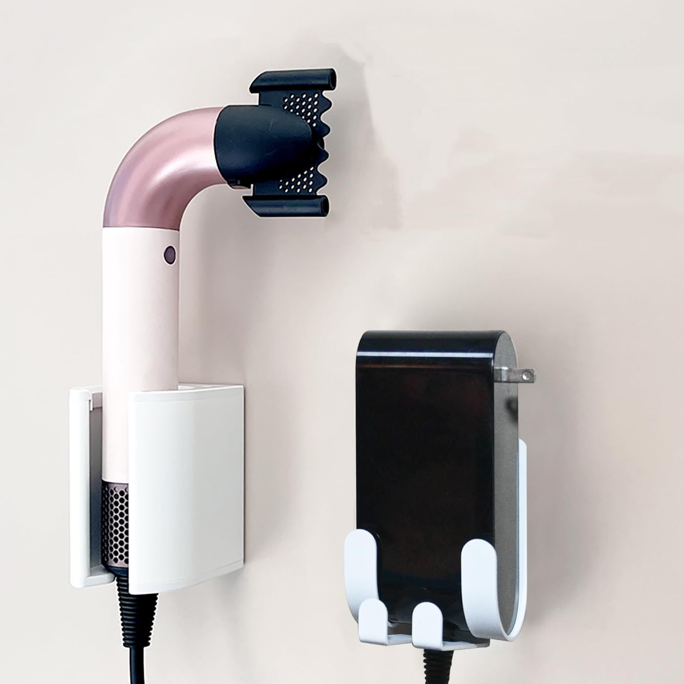 Support mural compatible avec Dyson Airstrait/Airwrap/Corrale/HD17, aluminium Airstrait HT01 avec support de câble d'alimentation, base sans perçage