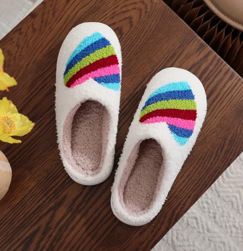 Image of Slippers for Women Men Fuzzy Memory Foam Slipper Fluffy Winter Soft Warm Slip On House Shoes