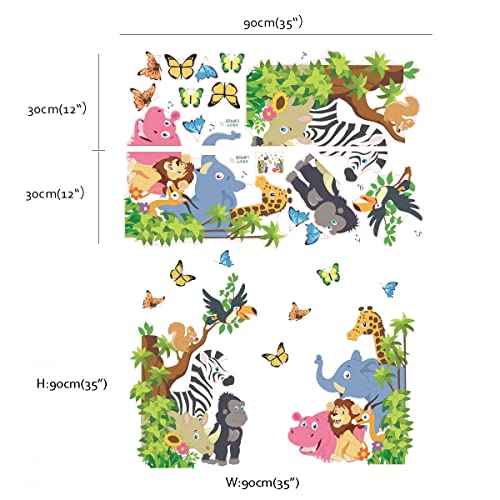 Vinilo Decorativo Animales de la Jungla para Pared Infantil miniatura 4