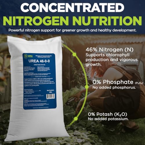 Image of Supply Solutions Urea 46-0-0 Nitrogen Fertilizer to Stimulate Lush Growth and Deep Green Color - Plant Food Plant Fertilizer for Plants Lawn Garden - Bloom Booster for Flowers, Fruits (40 Pounds)