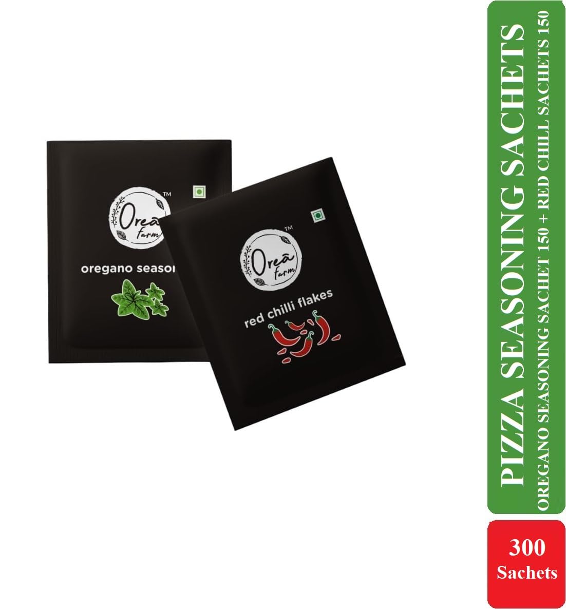 Orea Farm 300 Pizza Seasoning Sachets, Oregano Seasoning Sachets 150, Red Chilli Flakes Sachets 150 for Pizza, Pasta, Salads & Snack Seasoning, 0.8 Gram Each Sachets - Image 9 thumbnail