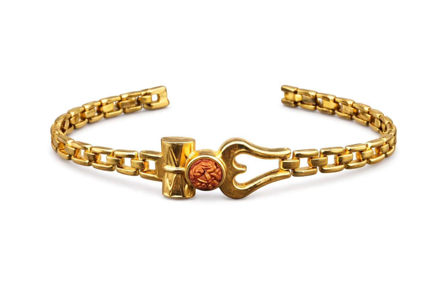 Gold Tone Chain Bracelet for Men & Women | Designer Charm Link Bracelet | Adjustable Fashion Jewellery-image-14
