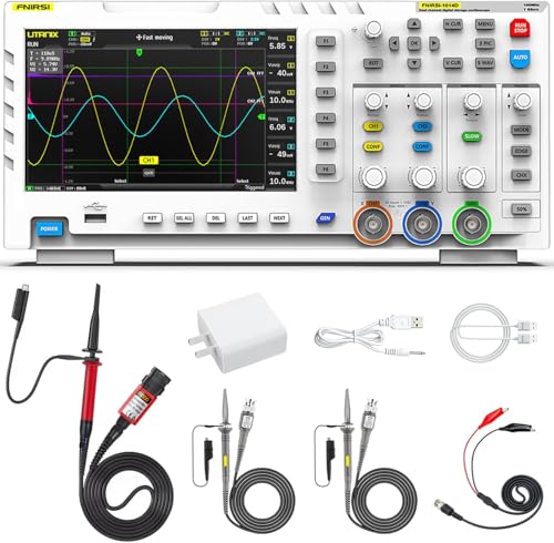 FNIRSI 1014D Oscilloscope 2 in 1 Digital Oscilloscope DDS...