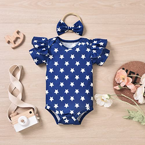 Image of Aalizzwell Baby Girls Ribbed Bodysuit Bloomer Shorts Outfits Summer Clothes