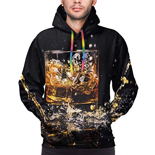 Hunter qiang Sudadera con Capucha para Hombres Disparo Aislado de Whisky con...