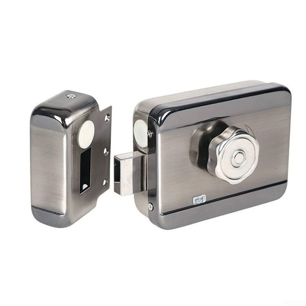 Cerradura de puerta eléctrica con lector de tarjetas y control remoto para unidades de vivienda de alquiler con entrada segura sin llave y fácil instalación para propietarios (A)