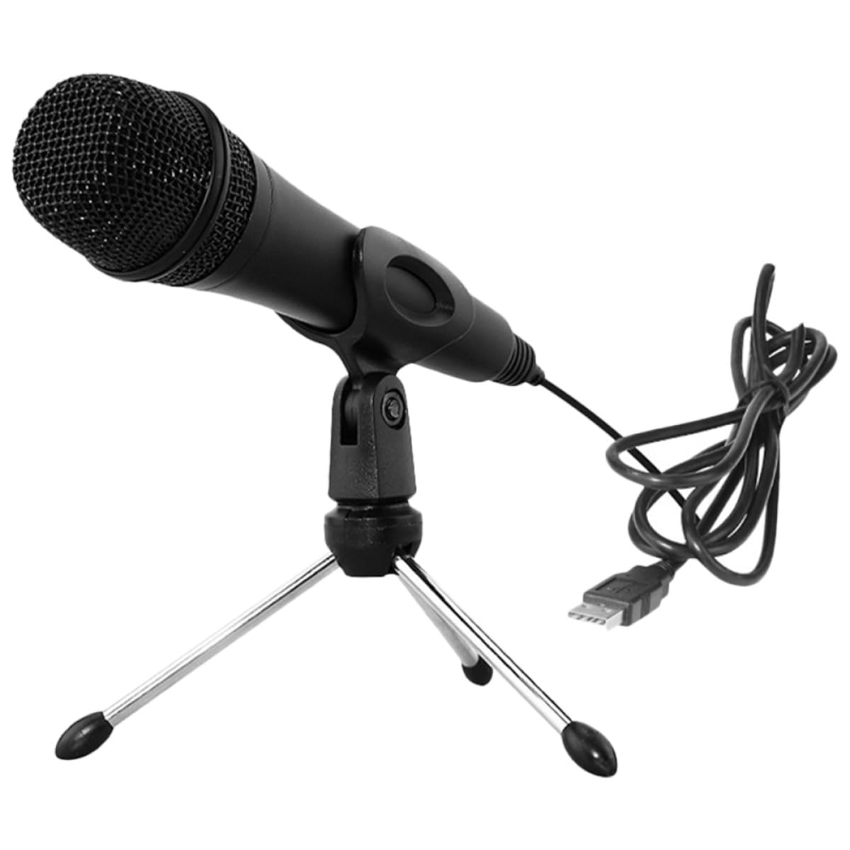 Toddmomy Microfono USB a Condensatore per Computer, Set da 1 Pezzo Nero