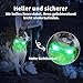 LaRoo Sicherheits LED Leuchtband für Hunde Katzen,LED Licht Blinklicht mit Klettverschluss, Einfach an Halsband Leine und Geschirr zu Befestigen, Wasserdicht Leuchtend Outdoor Sportarten (Grün)