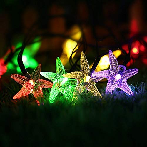 Luces solares decorativas de estrellas marinas 20ft 30 LED miniatura 4