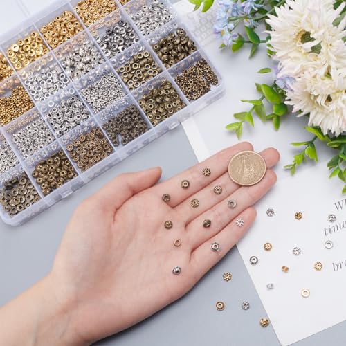 PH PandaHall 1200pcs Metal Spacer Beads - Image 3