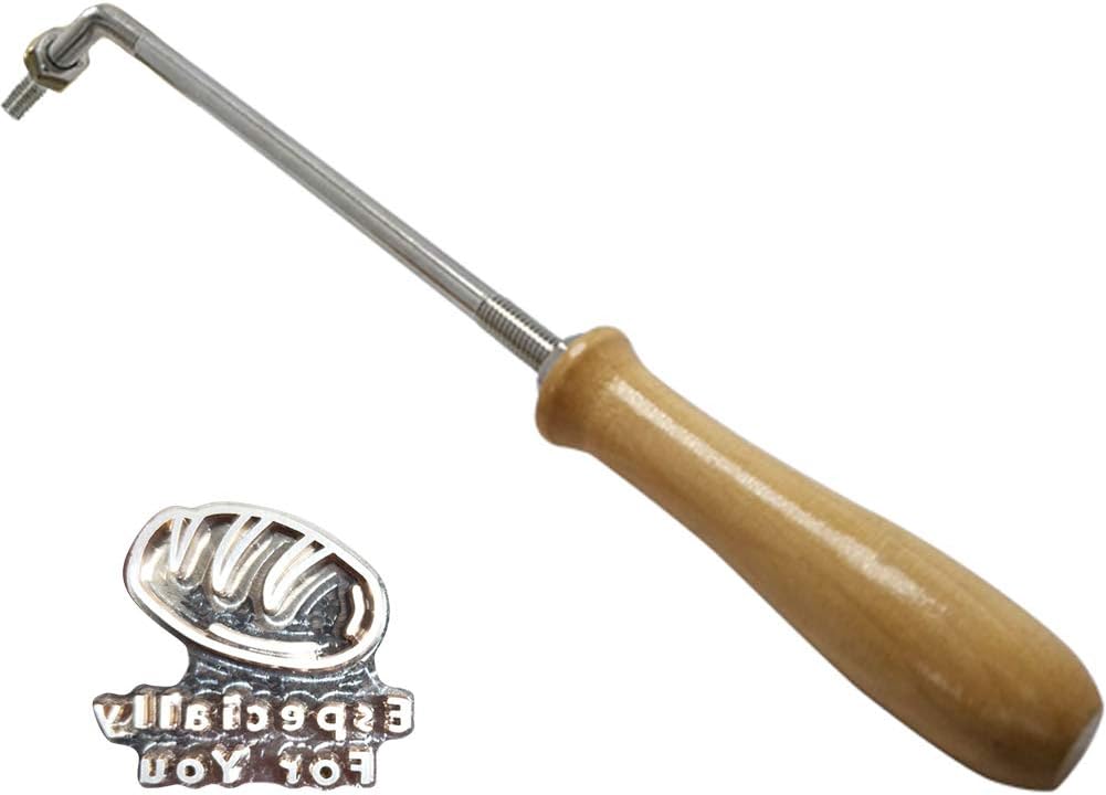 TINTON LIFE Creative Cake/Wood/Leather Branding Stamping Embossing Soldering Iron with Stamp(Flame-treated Rod,Bread)