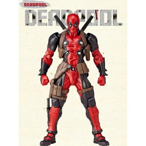 RESTEQ Figura articulada Deadpool 15 cm con Accesorios - Juguete Coleccionable con Pistolas, katanas y más
