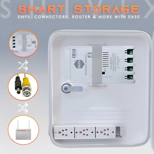 Image of ShiviX PVC DVR /Server Rack | Wall mounting Network Cabinet Box for CCTV DVR /NVR /POE Switch with Power Socket - Ideal for 4 /8 Channel CCTV Systems - Indoor & Outdoor Use (2U)