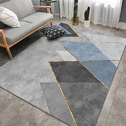 Alfombra de salon geometrica para proteger el suelo con estilo moderno 2